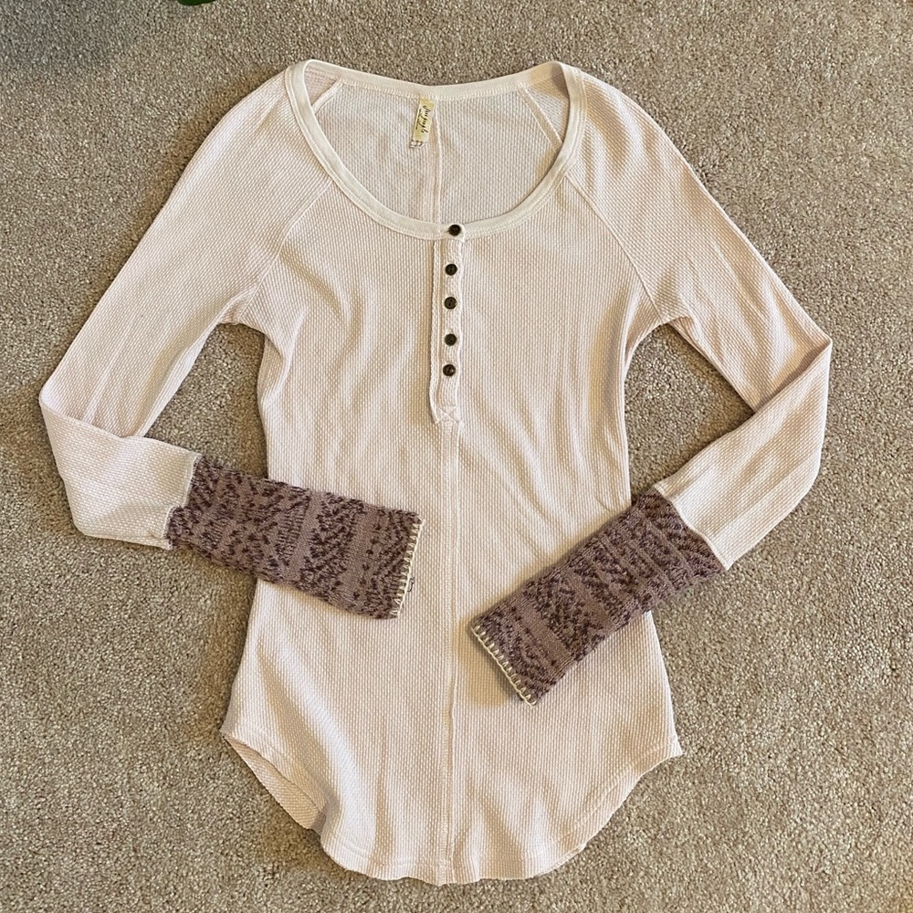 Free People Long Sleeve Henley